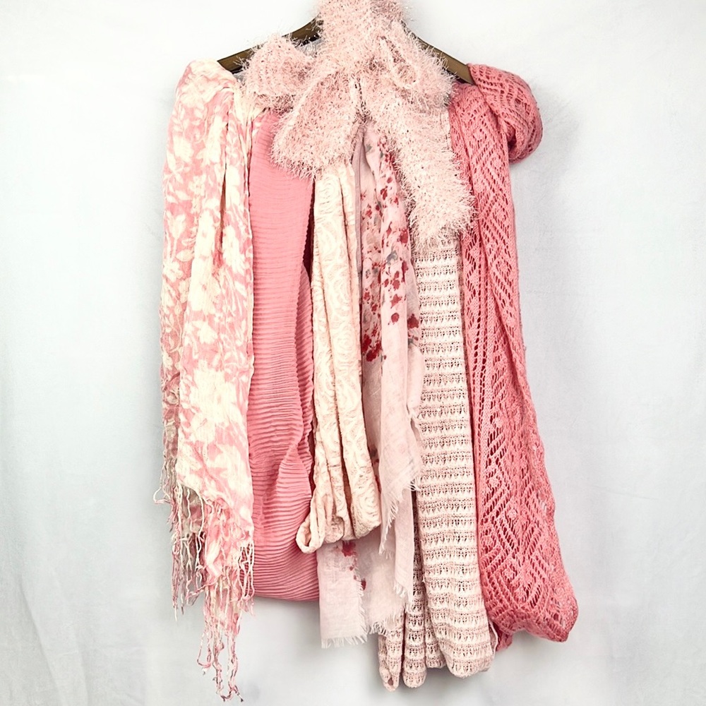 💕🌸Pale Pink Blends BUNDLE of 7 Scarves!! 🧣